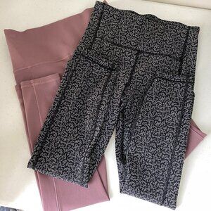 Bundle of 2 Athleta Salutation Stash 7/8 Tights Leggings Womens XS Pockets